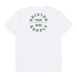 Brixton Oath V S/S T-Shirt - White / Spruce