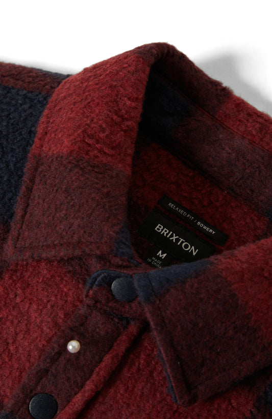 Brixton - Bowery Arctic Stretch Fleece Jacket - Adrenaline Rush / Mood Indigo