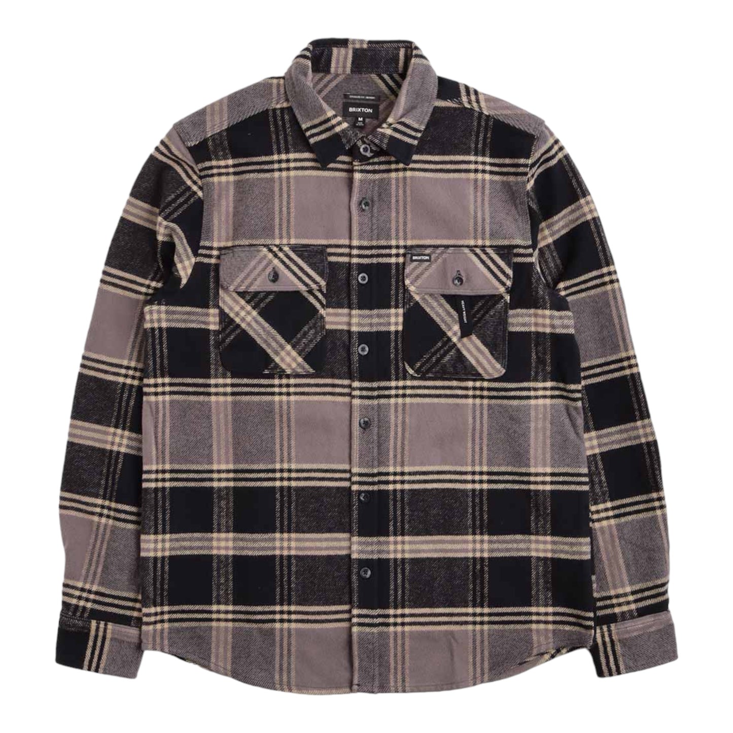 Brixton - Bowery Heavy Weight L/S Flannel - Black/Beige