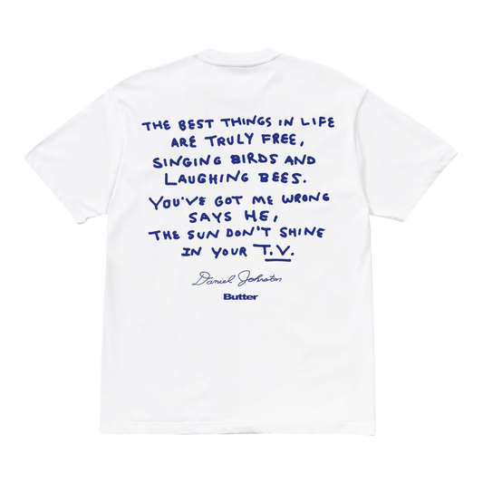 Butter Goods x Daniel Johnson - Don't Be Scared T-Shirt - White