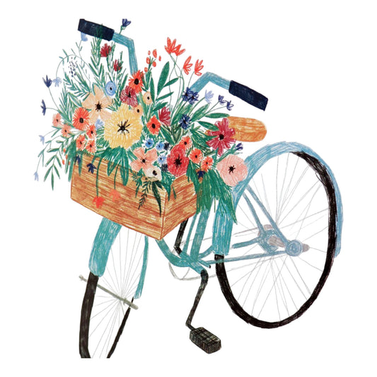 Skate Cafe Flower Basket (Grey) Deck - 8.0"