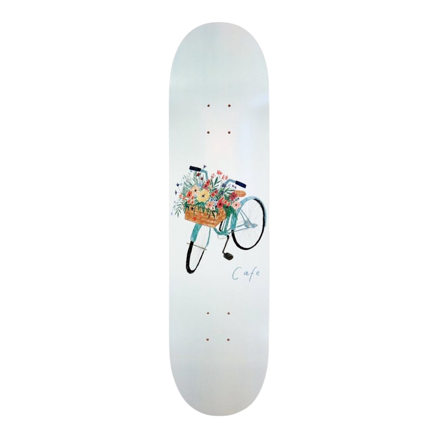 Skate Cafe Flower Basket (Grey) Deck - 8.0"
