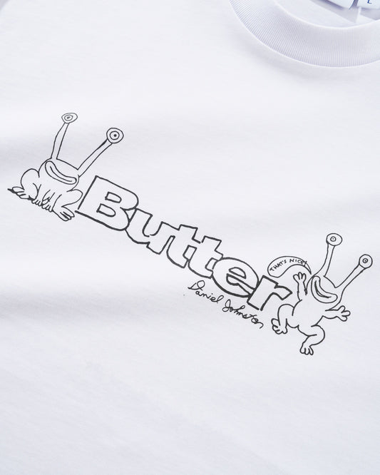 Butter Goods x Daniel Johnson - Frog Logo T-Shirt - White