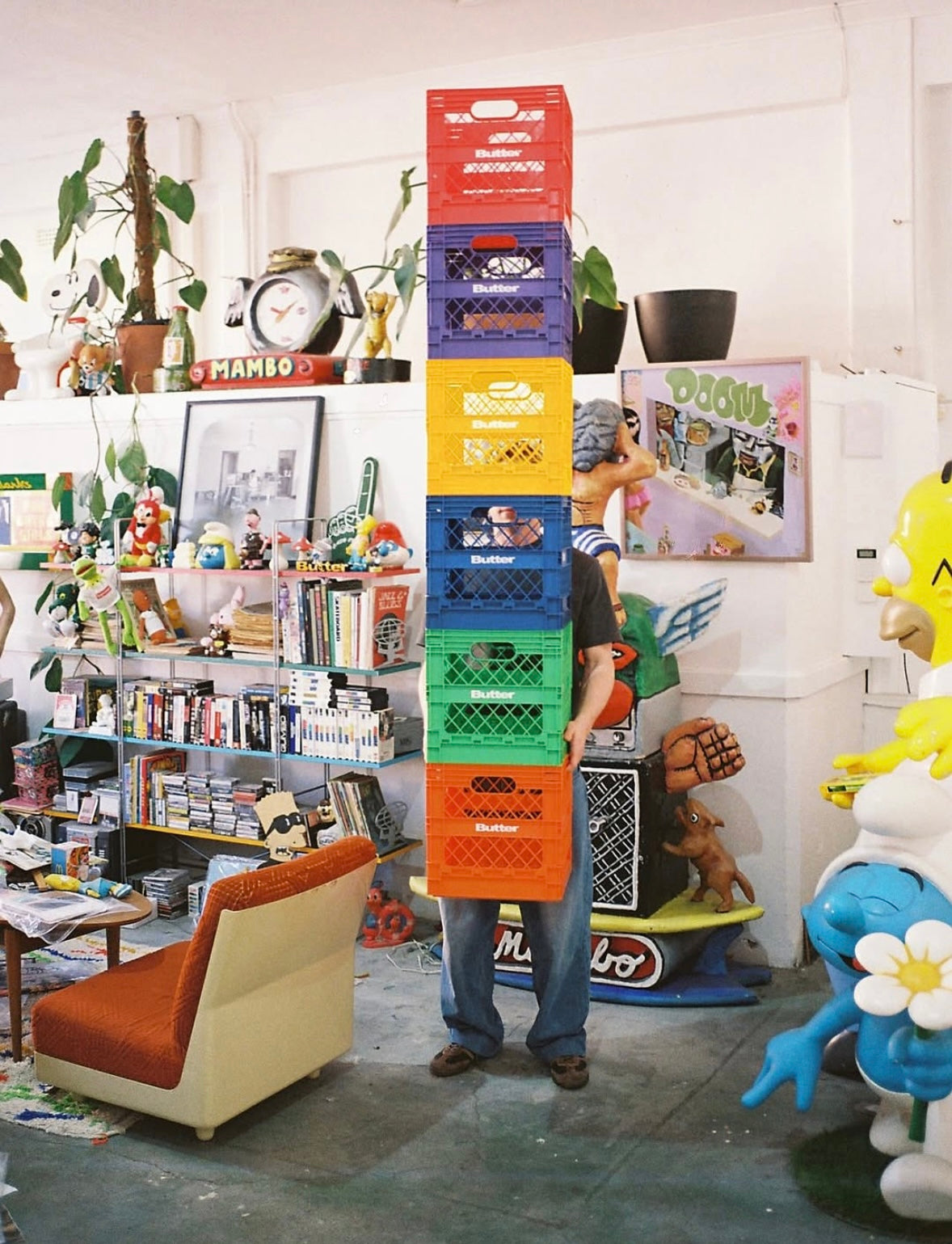 Butter Goods Record Crate - Yellow