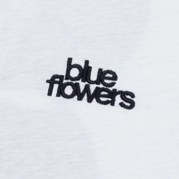Blue Flowers Global T-Shirt - White