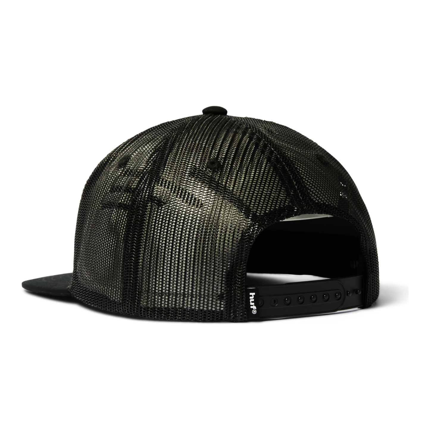 HUF x Thrasher Logo Twill Trucker Cap - Black