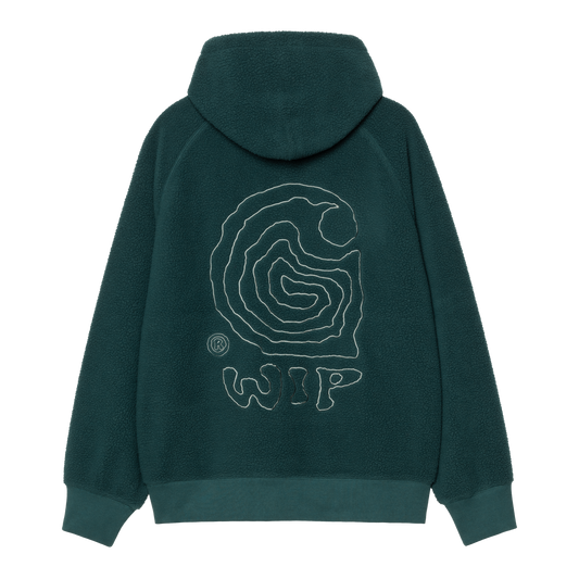Carhartt WIP Hooded Helix Sweatshirt - Deep Lagoon / Silver Pine