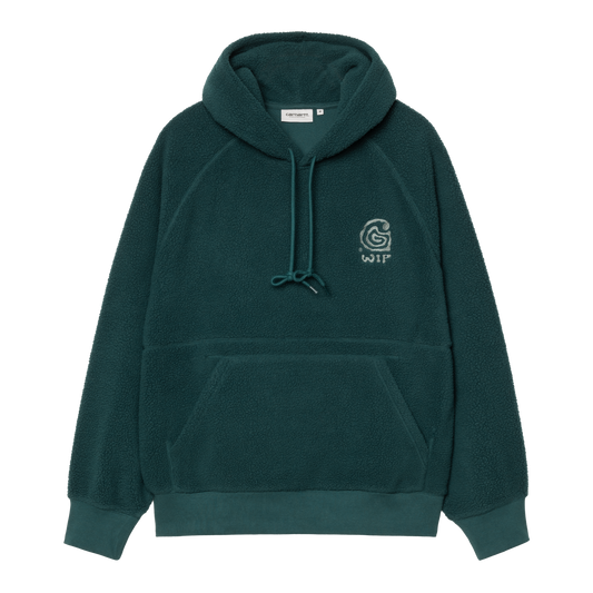 Carhartt WIP Hooded Helix Sweatshirt - Deep Lagoon / Silver Pine