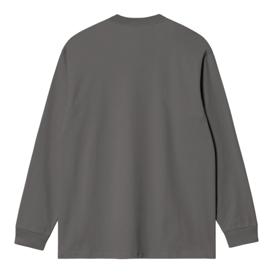 Carhartt WIP L/S American Script T-Shirt - Graphite