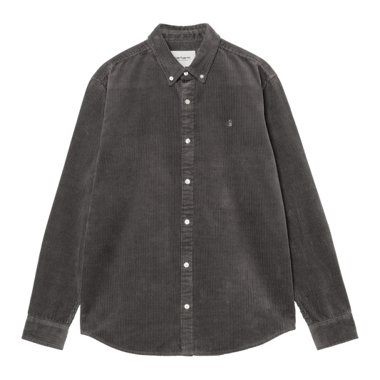 Carhartt WIP L/S Madison Cord Shirt - Graphite / Graphite