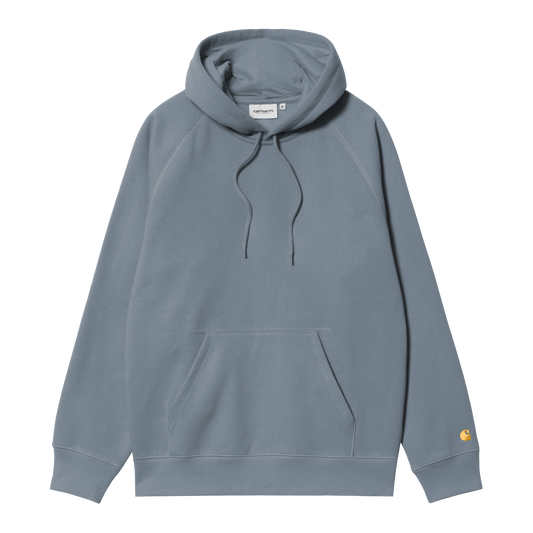 Carhartt WIP Hooded Chase Sweatshirt - Angelite / Gold