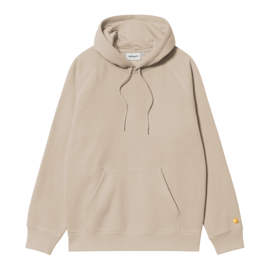 Carhartt WIP Hooded Chase Sweatshirt - Fleur De Sel / Gold