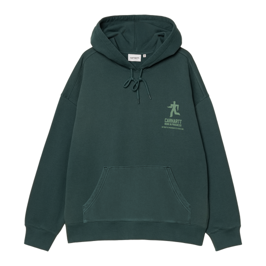 Carhartt WIP Hooded Distance Sweatshirt - Dark Fir Stone Dyed