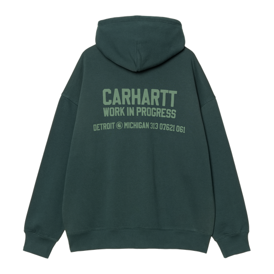 Carhartt WIP Hooded Distance Sweatshirt - Dark Fir Stone Dyed