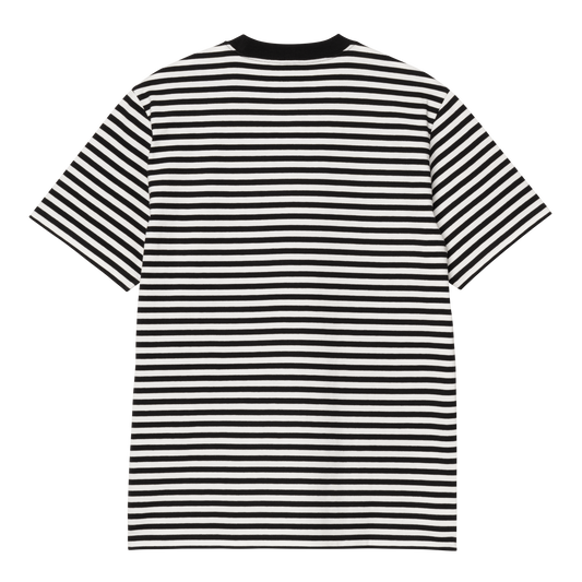 Carhartt WIP S/S Ezra Pocket T-Shirt - Ezra Stripe Black / Wax