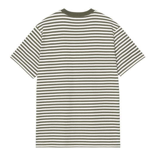 Carhartt WIP S/S Ezra Pocket T-Shirt - Ezra Stripe Leaf / Wax