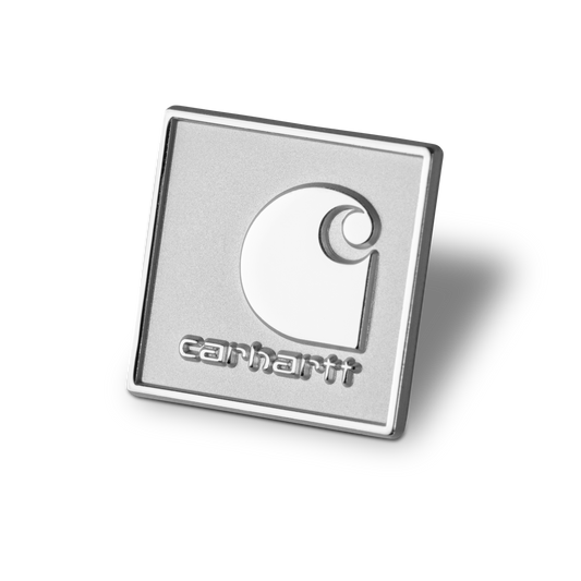 Carhartt WIP Square Label Pin - Silver