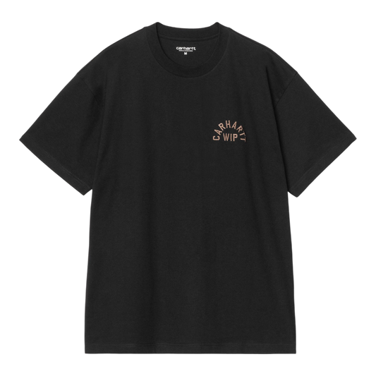 Carhartt WIP S/S Arch Script T-Shirt - Black / WIP H Brown