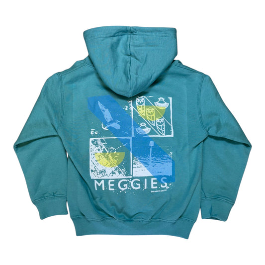 Forw4rd Meggies Grid Youth Hoodie - Coastal Breeze