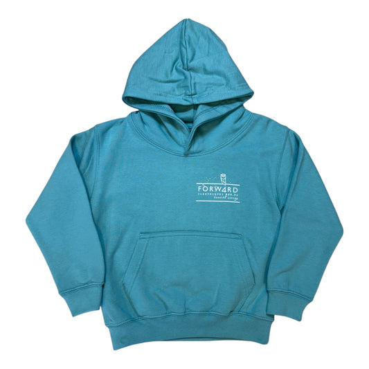 Forw4rd Meggies Grid Youth Hoodie - Coastal Breeze