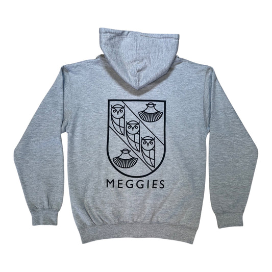 Forw4rd Meggies Mono Crest Zip Hoody - Heather Grey