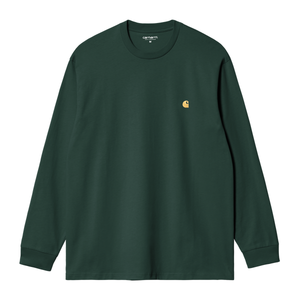 Carhartt WIP L/S Chase T-Shirt - Discovery Green / Gold