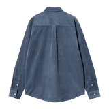 Carhartt WIP L/S Madison Fine Cord Shirt - Blue / Black