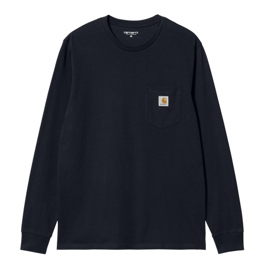 Carhartt WIP L/S Pocket T-Shirt - Dark Navy