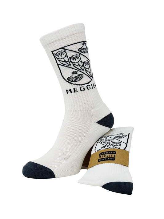 Forw4rd Meggies Mono Crest Socks - White