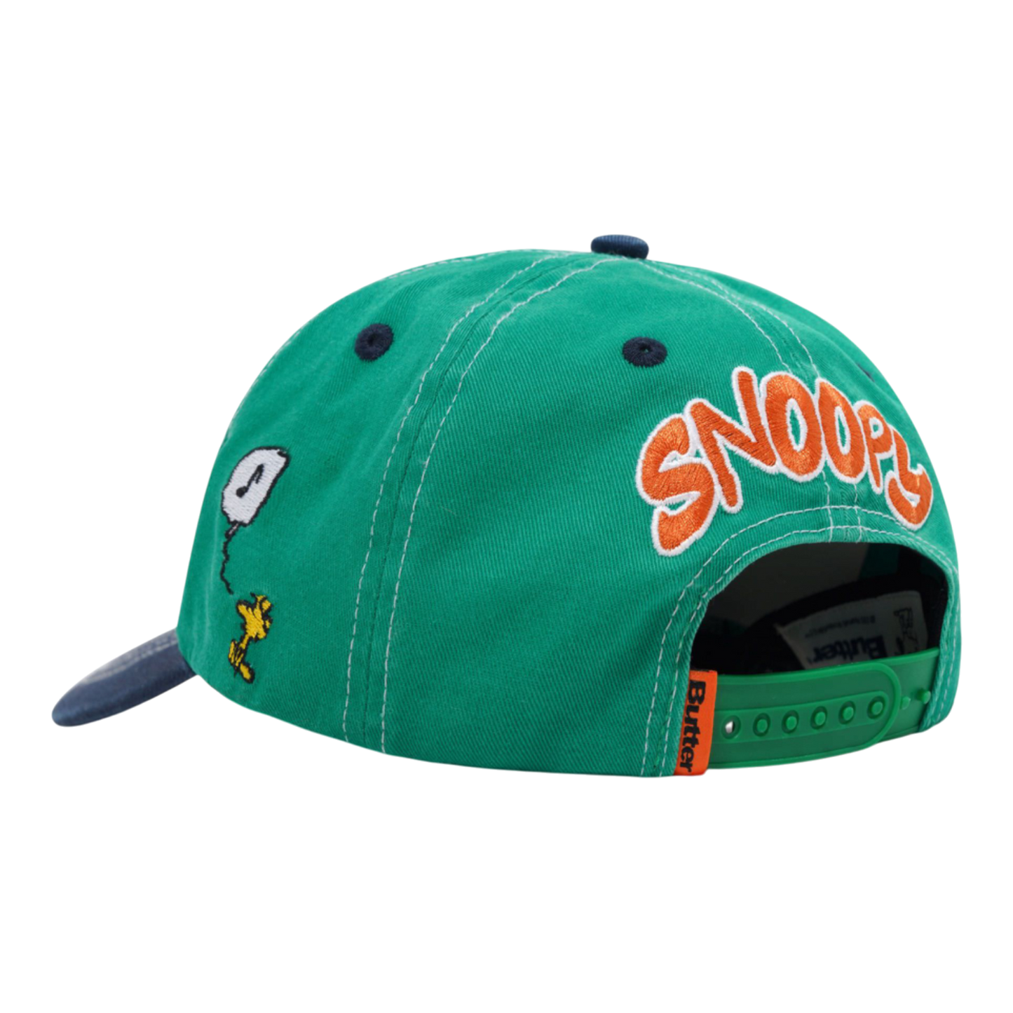 Butter Goods - Music Snapback Cap - Washed Kelly Green / Navy