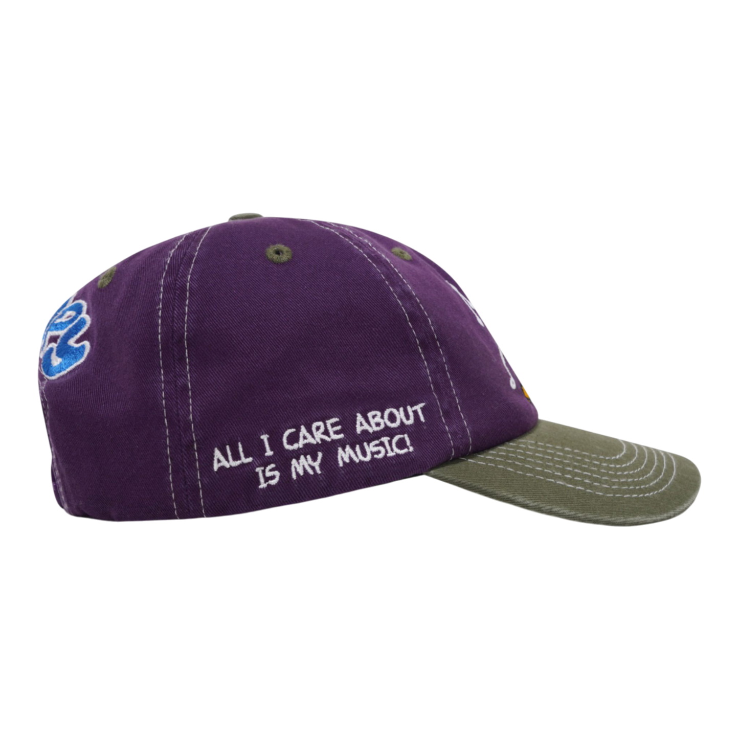 Butter Goods - Music Snapback Cap - Washed Purple / Fern