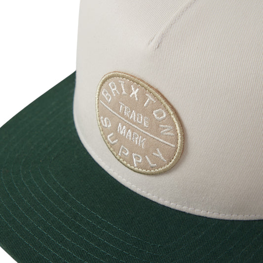 Brixton Oath MP Trucker Cap - Off White / Primal Green / Sand
