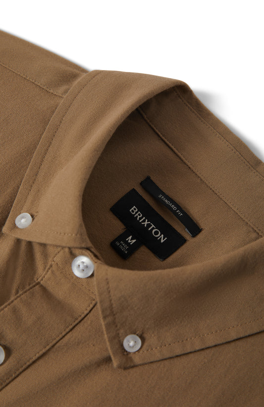 Brixton - Sanford S/S Oxford Shirt - Khaki
