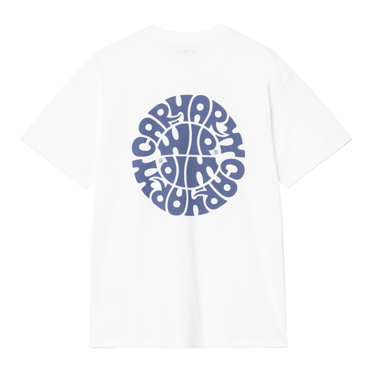 Carhartt WIP S/S Jazzy T-Shirt - White/Blue Iris