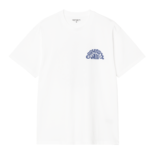 Carhartt WIP S/S Jazzy T-Shirt - White/Blue Iris