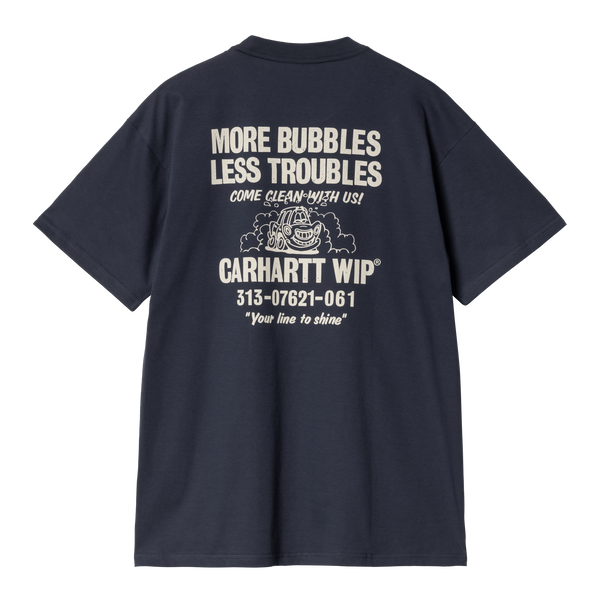 Carhartt WIP S/S Less Troubles T-Shirt - Blue / Wax