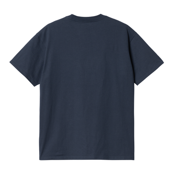 Carhartt WIP S/S Script Embroidery T-Shirt - Blue/White