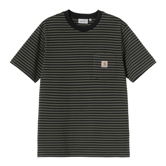 Carhartt WIP S/S Verner Pocket T-Shirt - Black / Opuntia
