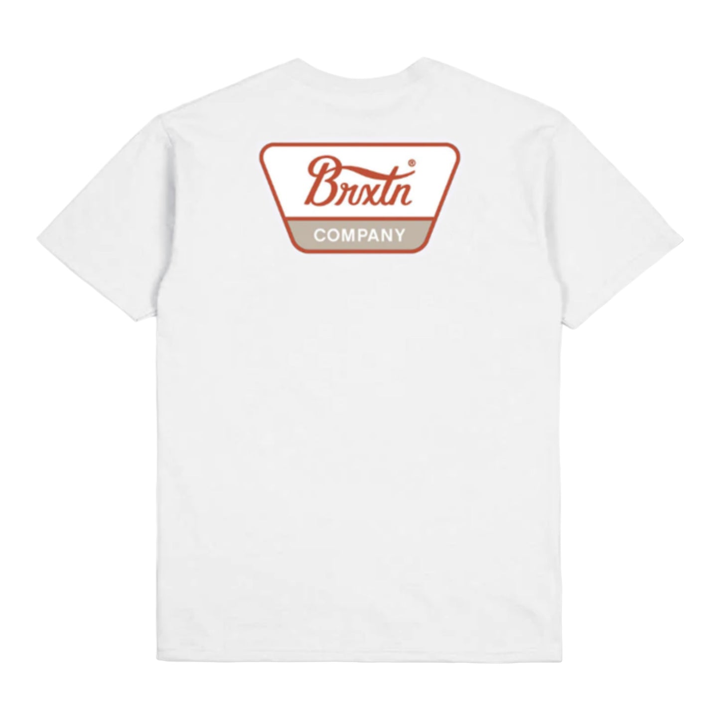 Brixton Linwood S/S T-Shirt - White / Burnt Red / Beige
