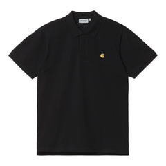 Carhartt WIP S/S Chase Pique Polo - Black / Gold