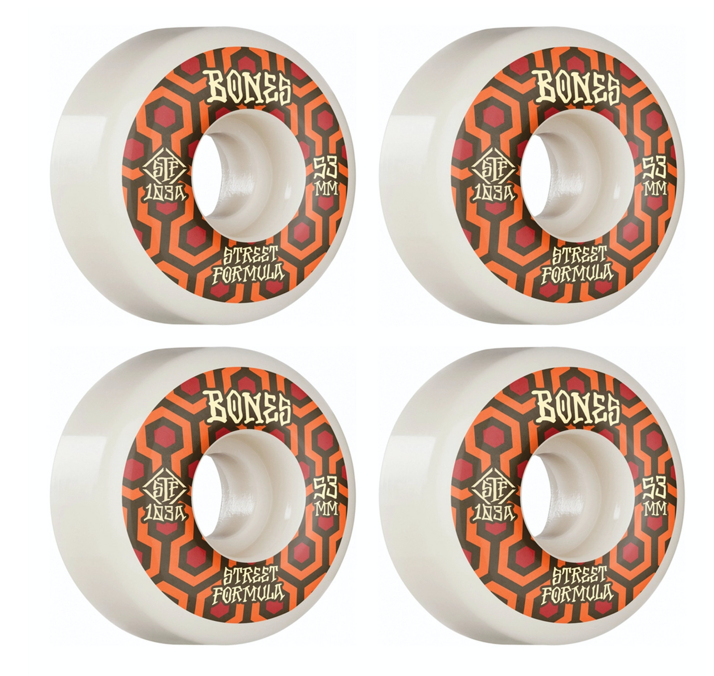 Bones Retros Wheels STF V1 Standard 53mm - White