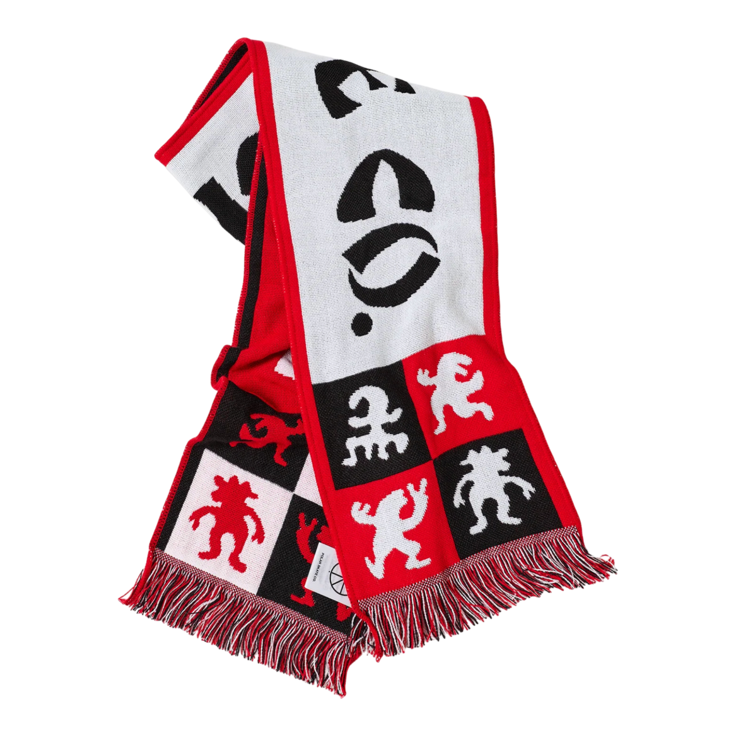 Polar Skate Co - Football Scarf Checkers - Red