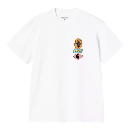 Carhartt WIP S/S Stacked Grapes T-Shirt - White