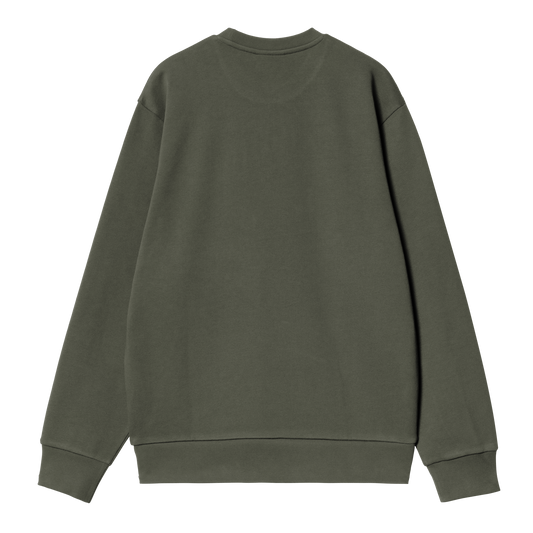 Carhartt WIP Script Embroidery Sweat - Opuntia / White