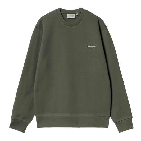 Carhartt WIP Script Embroidery Sweat - Opuntia / White
