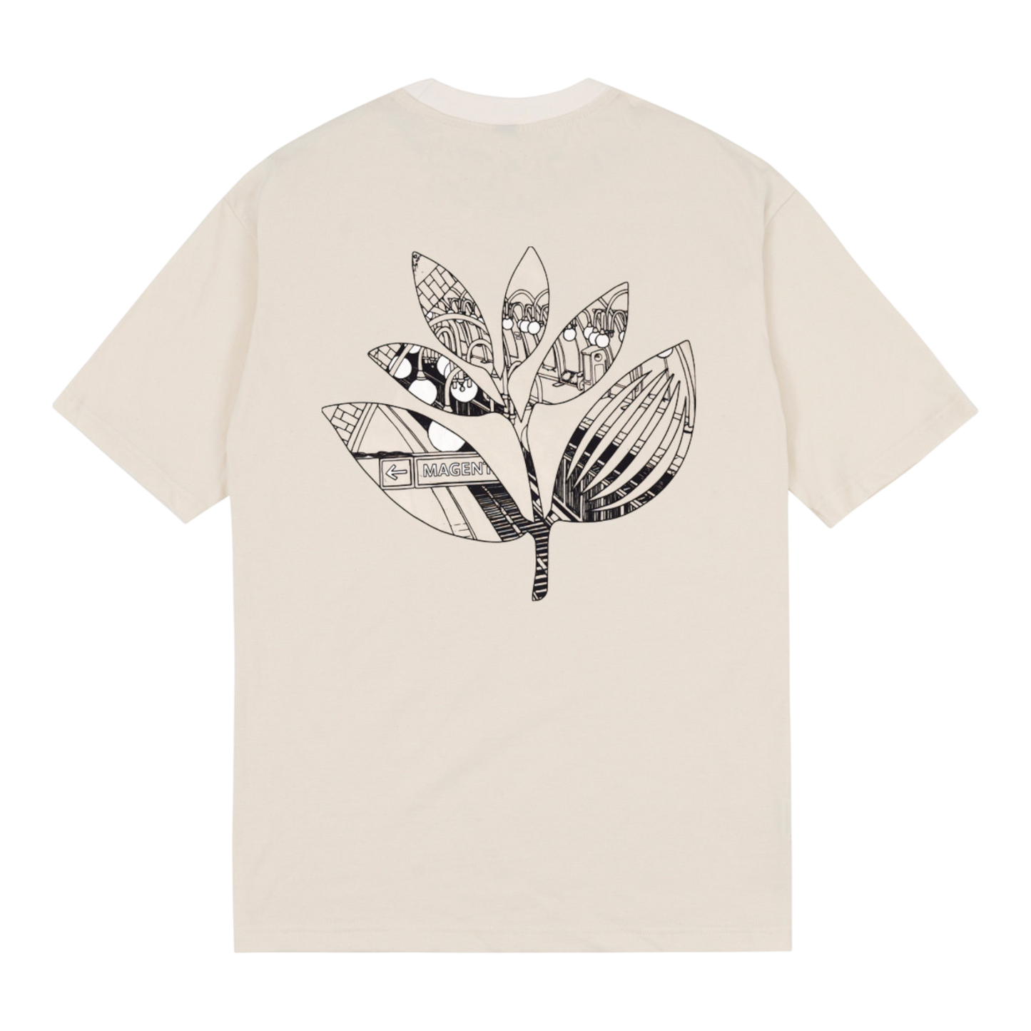 Magenta - Metro T-Shirt - Natural