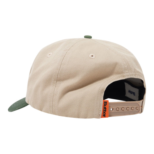Butter Goods - Tide 6 Panel Cap - Washed Tan / Seaweed