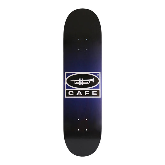 Skate Cafe Trumpet Logo Deck - 8.625" Navy/Black Fade