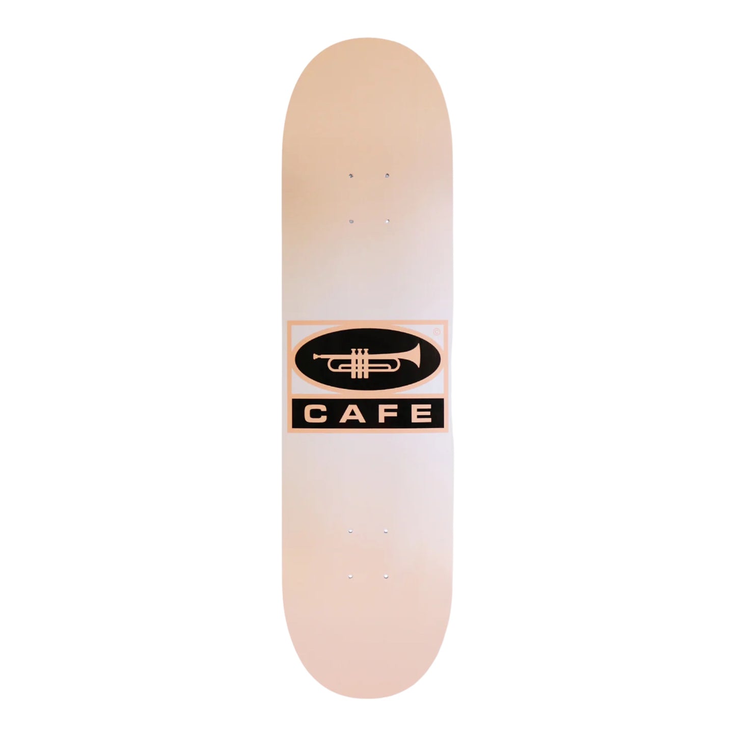 Skate Cafe Trumpet Logo Deck - 8.5" Peach/ White Fade