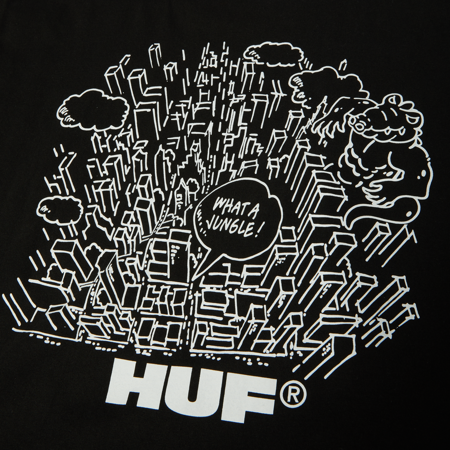 HUF - WHAT A JUNGLE T-SHIRT - BLACK